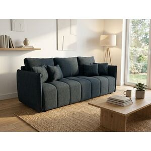 Kihúzható 3 személyes kanapé VELORA 215x103 cm, sötétkék kép
