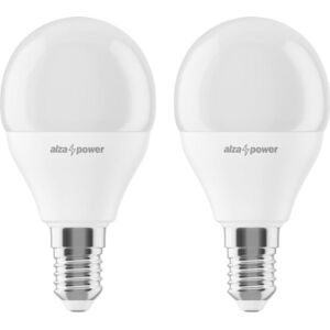 AlzaPower LED 8-55W, E14, P45, 2700K, set, 2db kép