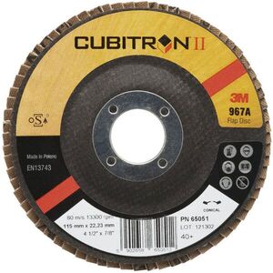 3M Cubitron II 967A lamellás korong, 115 mm átmérő, szemcseméret 40+ kép