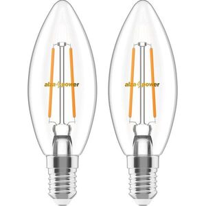 AlzaPower LED 6-55W, E14, 2700K, Filament, szett, 2db kép