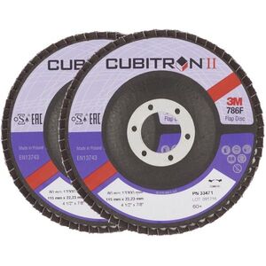 3M Cubitron II lamellás tárcsa, átmerő 115 mm, szemcseméret 60+, 2 db kép