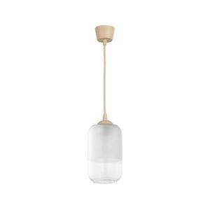 Brilagi - LED függőlámpa kábelen RETRO GLASS 1xE27/60W/230V Ø 14 cm bézs/fehér NSTK7777+TK8619A kép