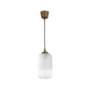 Brilagi - RETRO GLASS LED zsinóros függeszték 1xE27/60W/230V, átmérő 14 cm, barna/fehér NSTK7777+TK8611A kép