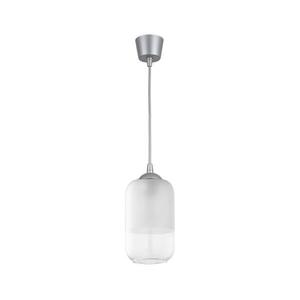 Brilagi - LED függeszték zsinóron RETRO GLASS 1xE27/60W/230V Ø 14 cm ezüst/fehér NSTK7777+TK8612A kép
