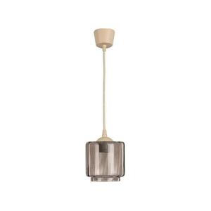 Brilagi - LED csillár zsinóron R GLASS 1xE27/60W/230V átm. 15 cm bézs/füstös bézs NSTK7399+TK8619A kép