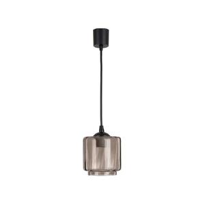 Brilagi - LED függőlámpa zsinóron R GLASS 1xE27/60W/230V átm. 15 cm fekete/füstös bézs NSTK7399+TK6439A kép