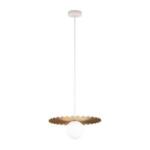 SUNPLISS kábeles függőlámpa 1xG9/10W/230V Ø 35 cm arany/krém W-KM 358080/1 SAND+GO kép