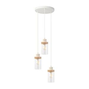 Zsinóros csillár WOODNEST 3xE27/15W/230V fenyő/krém W-KD 1015/3 SAND+TR kép