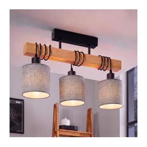 Brilagi - Felületre szerelhető csillár NUBILA 3xE27/60W/230V fenyő/szürke 1xEG44074+3xBG1582 kép
