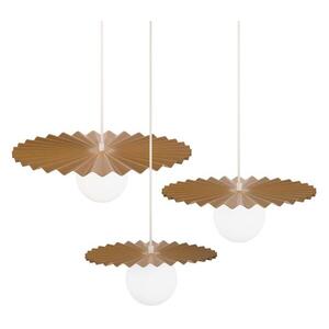 SZETT 3x zsinóros csillár SUNPLISS 1xG9/10W/230V arany/krémszínű W-KM 308080 SET/3 SAND+GO kép