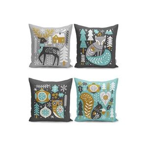 Párnahuzat szett 4 db-os karácsonyi mintával 43x43 cm Merry Christmas – Mila Home kép