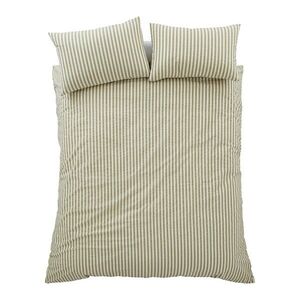 Zöld kétszemélyes háromrészes ágyneműhuzat 200x200 cm Cotton Rich Woven Stripe – Pineapple Elephant kép