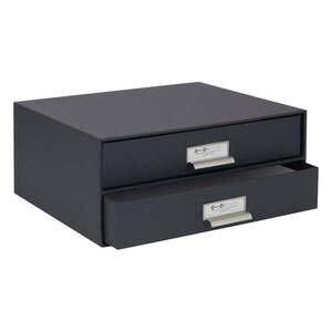 Birger sötétszürke kétszintes irattartó, 33 x 22, 5 cm - Bigso Box of Sweden kép