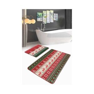 Bársony fürdőszobai kilépő szett 2 db-os 60x100 cm Merry Christmas – Mila Home kép