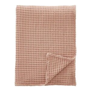 Törtrózsaszín pamut takaró 150x200 cm Jaipur Chunky Waffle – Pineapple Elephant kép