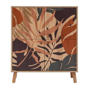 Natúr színű szekrény tölgyfa dekorral 95x111 cm Multilux – Kalune Design kép