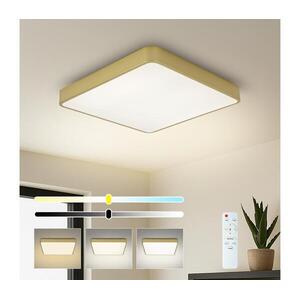 Brilagi-LED dimmelhető mennyezeti lámpa POOL SQUARE LED/36W/230V 3000-6000K 40x40 cm arany+távirányító BRI661 kép