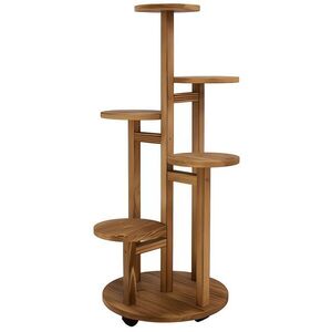 RUHHY 26041 Virágállvány, 86×33×18 cm, barna kép