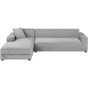 Ruhhy 26037 Rugalmas sarokkanapé huzat, 145-185 cm, 45×45 cm párna, sötétszürke kép