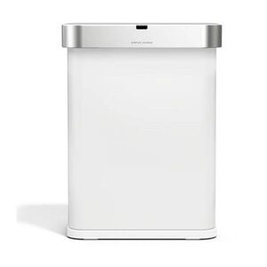 Matt fehér acél érintésmentes szemetes 58 l Sensor – simplehuman kép