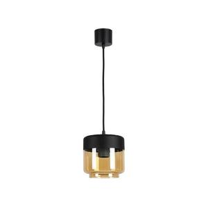 Brilagi - LED függőlámpa kábelen R GLASS 1xE27/60W/230V átm. 14 cm fekete/füstös bézs NSTK7324+TK6439A kép