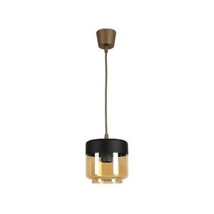 Brilagi - LED csillár R GLASS 1xE27/60W/230V Ø 14 cm barna/füstbézs/fekete NSTK7324+TK8611A kép