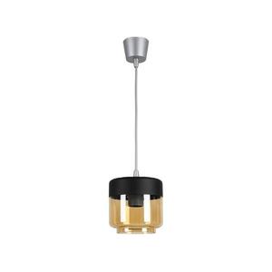 Brilagi -LED csillár R GLASS 1xE27/60W/230V átm. 14 cm ezüst/füstbézs/fekete NSTK7324+TK8612A kép
