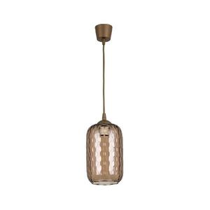 Brilagi - LED csillár zsinóron R GLASS 1xE27/60W/230V átm. 14 cm barna//füstbarna NSTK7702+TK8611A kép