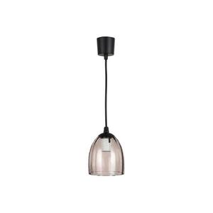 Brilagi - LED függőlámpa kábelen R GLASS 1xE27/60W/230V átm. 17 cm fekete/füstös bézs NSTK7393+TK6439A kép