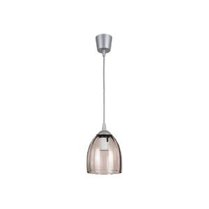 Brilagi-LED R GLASS kábeles függőlámpa 1xE27/60W/230V, átmérő 17 cm, ezüst/füstös bézs NSTK7393+TK8612A kép