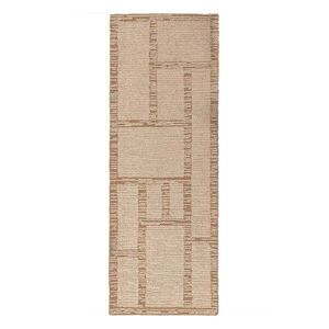Natúr színű kézi szövésű gyapjú futószőnyeg 80x230 cm Harris Modula Wool – Flair Rugs kép