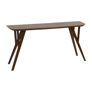 Sötét natúr színű akácfa konzolasztal 44x160 cm Quenza – Light & Living kép