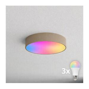 Brilagi - LED RGBW dimmelhető mennyezeti lámpatest CLARE 3xE27/9W/230V Wi-Fi, bézs BG1589+3xAI0819 kép