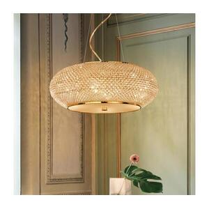Ideal Lux - kábelre függesztett LED kristály csillár PASHA 14xE14/40W/230V átm. 65 cm arany 164984 kép