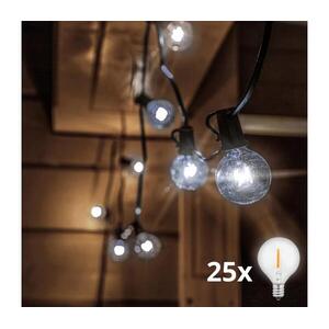Brilagi - LED kültéri díszfényfüzér GIRLANDA 25xE12 20m IP44 hideg fehér WO794-OEM1 kép