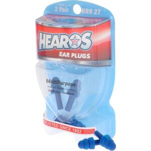 HEAROS Multi-Purpose Series Ear Plugs Blue NRR 25db 2 Pairs kép