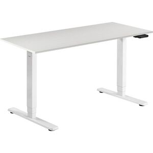 AlzaErgo Table ET1 Essential fehér + asztallap 140×80 cm laminált fehér tölgy kép