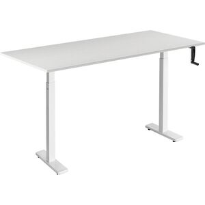 AlzaErgo Table ET3 Essential, fehér + asztallap, 140 × 80 cm, laminált, fehér tölgy kép