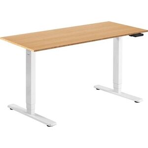 AlzaErgo Table ET1 Essential fehér + asztallap 140×80 cm bambusz kép