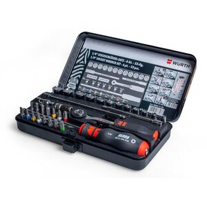 WÜRTH Dugókulcs készlet racsnis hajtókarral, 1/4", 33 db kép