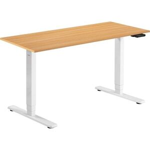 AlzaErgo Table ET1 Essential fehér + asztallap 140×80 cm laminált tölgy kép