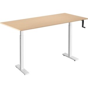 AlzaErgo Table ET3 Essential, fehér + asztallap, 140 × 80 cm, laminált, nyírfa kép
