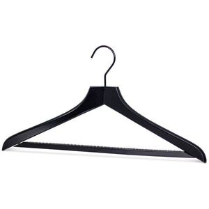 MAWA Fa vállfa, All in Black, nadrágtartóval, bordázott, fekete kép