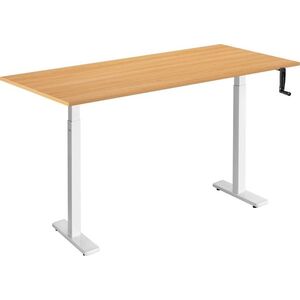 AlzaErgo Table ET3 Essential, fehér + asztallap, 140 × 80 cm, laminált, tölgy kép