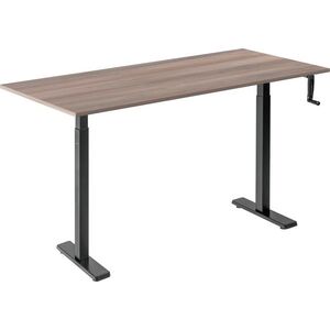 AlzaErgo Table ET3 Essential, fekete + asztallap, 140 × 80 cm, laminált, szürke tölgy kép