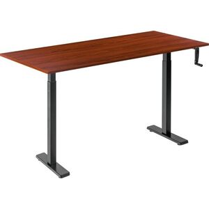 AlzaErgo Table ET3 Essential, fekete + asztallap, 140 × 80 cm, laminált, gesztenye kép