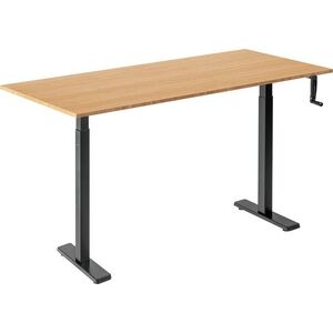 AlzaErgo Table ET3 Essential fekete + 140×80 cm bambusz asztallap kép