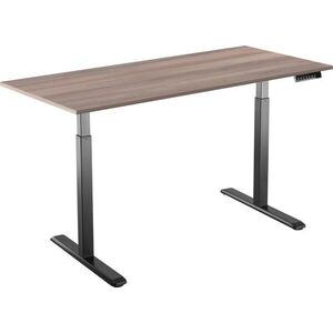 AlzaErgo Table ET2 fekete + 140×80 cm laminált asztallap szürke tölgy kép