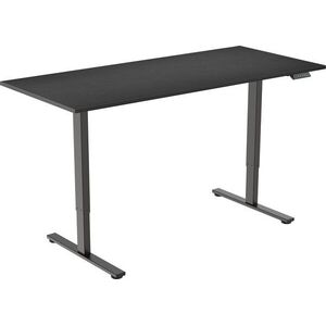 AlzaErgo Table ET2 Core fekete + 140 × 80 cm laminált fekete asztallap kép
