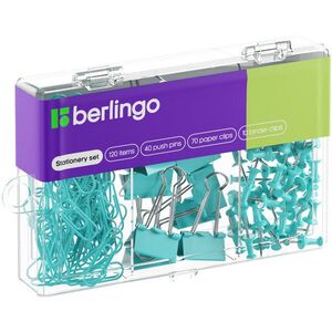 Berlingo irodaszer készlet, kék, 120 részes kép